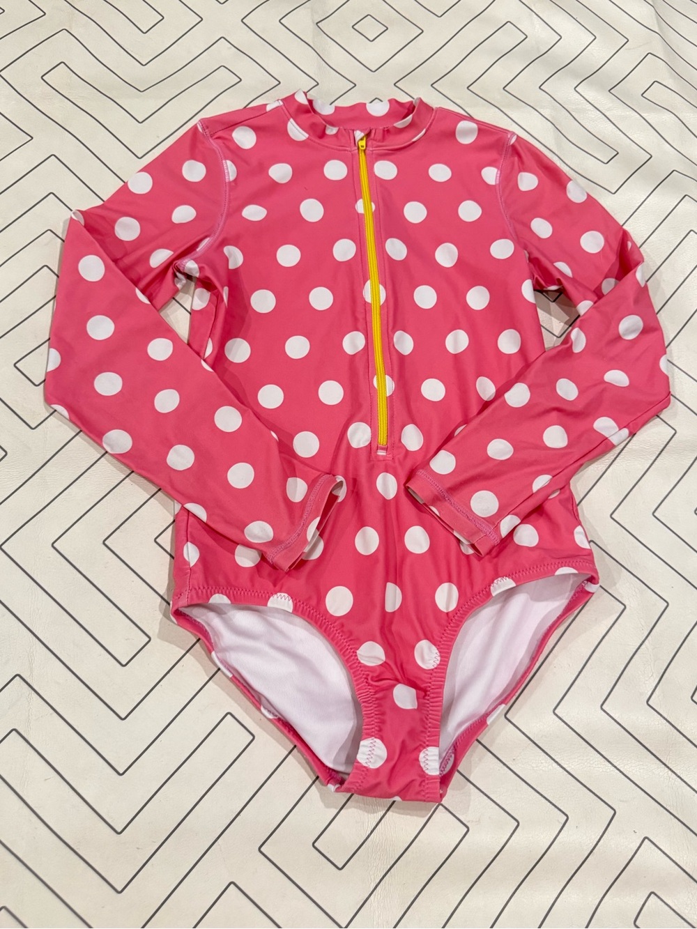 Primary Pink Polka Dot Swimsuit